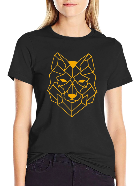 Geometric Wolf T-Shirt - Modern Graphic Tee