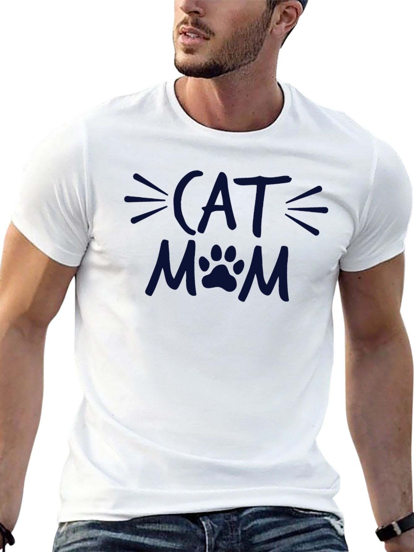 Cat Mom T-Shirt - Black