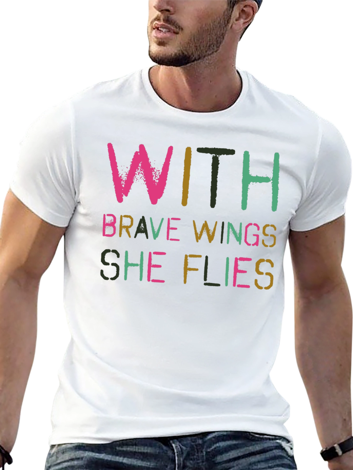 With Brave Wings She Flies T-Shirt