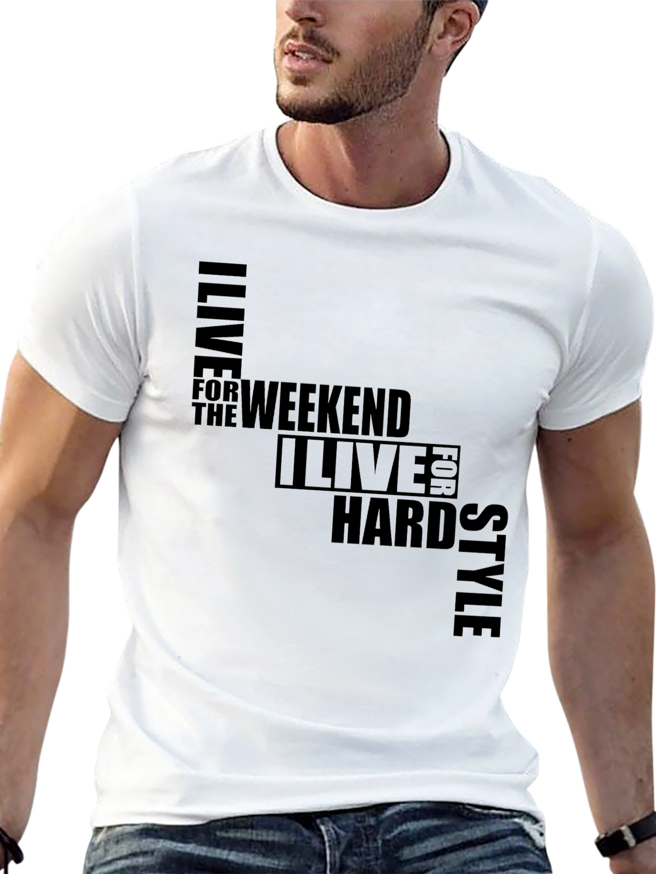 I Live for the Weekend Style Graphic T-Shirt
