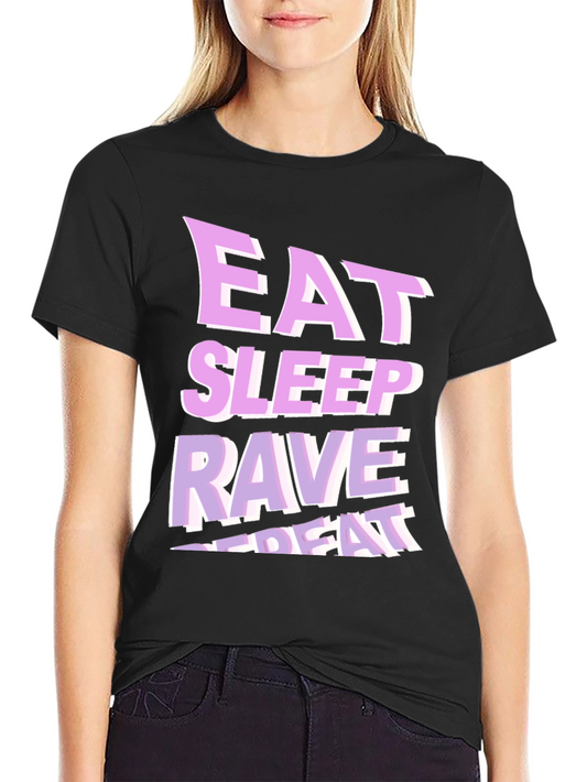 Eat Sleep Rave Repeat Graphic T-Shirt