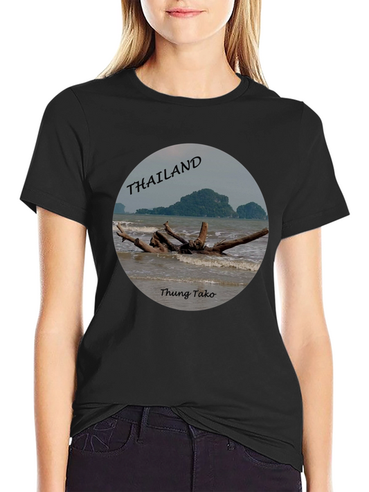 Thailand Thung Tako Beach Black T-Shirt