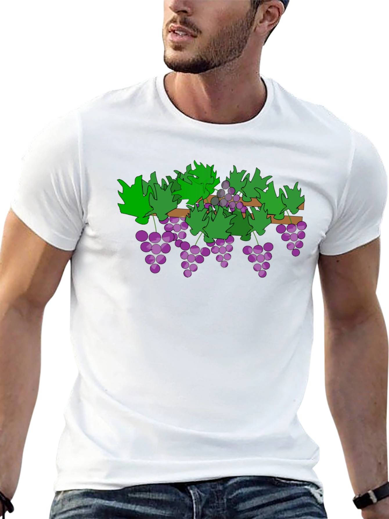 Grapes Graphic Black Tee - Unique Design