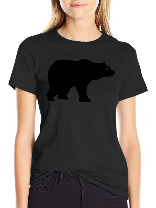 Mens Black Bear Silhouette Graphic T-Shirt