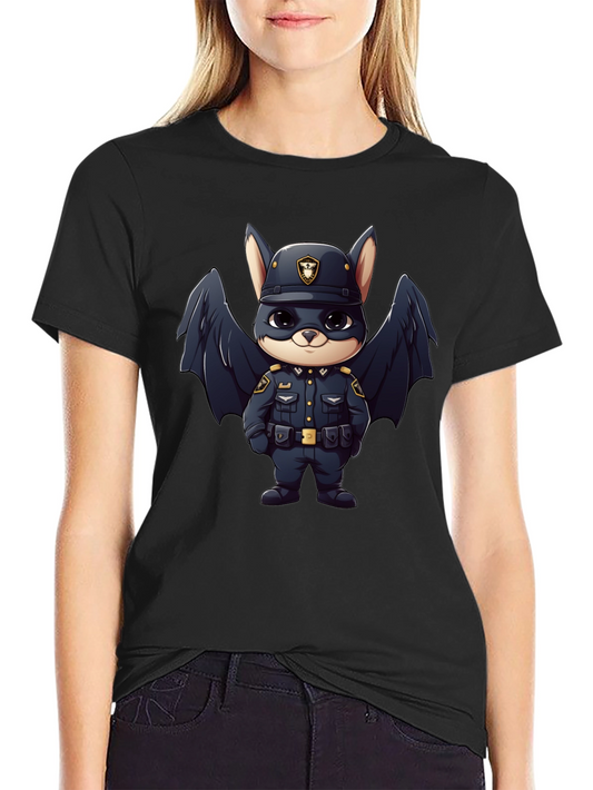 Cute Bat Officer T-Shirt