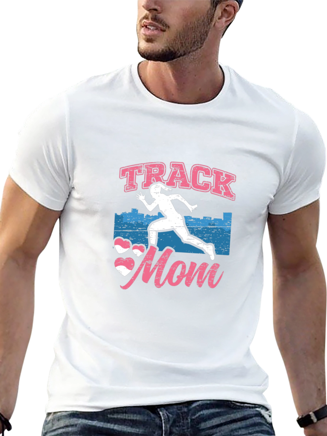 Track Mom Black Graphic Tee