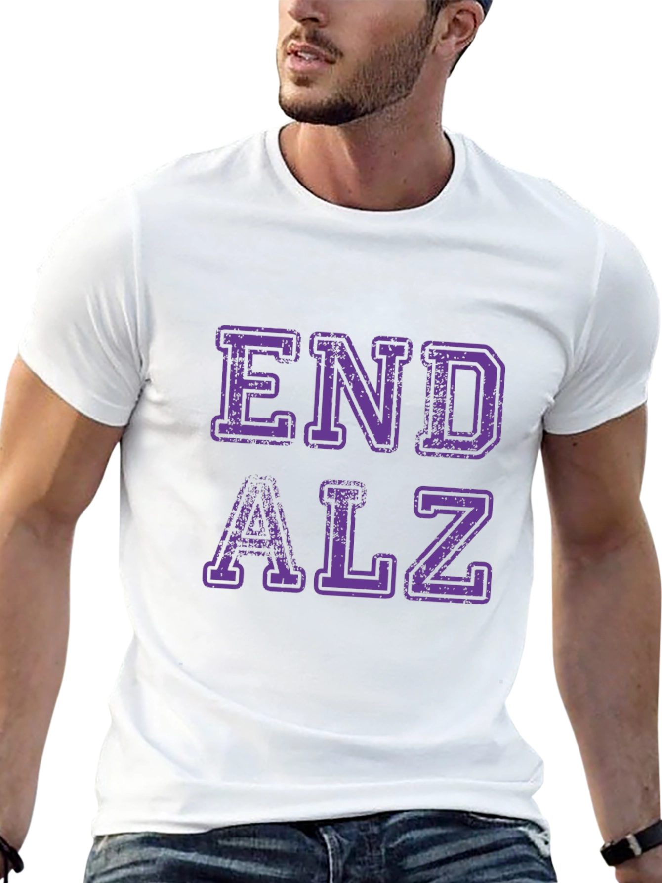 End Alz Awareness Black T-Shirt