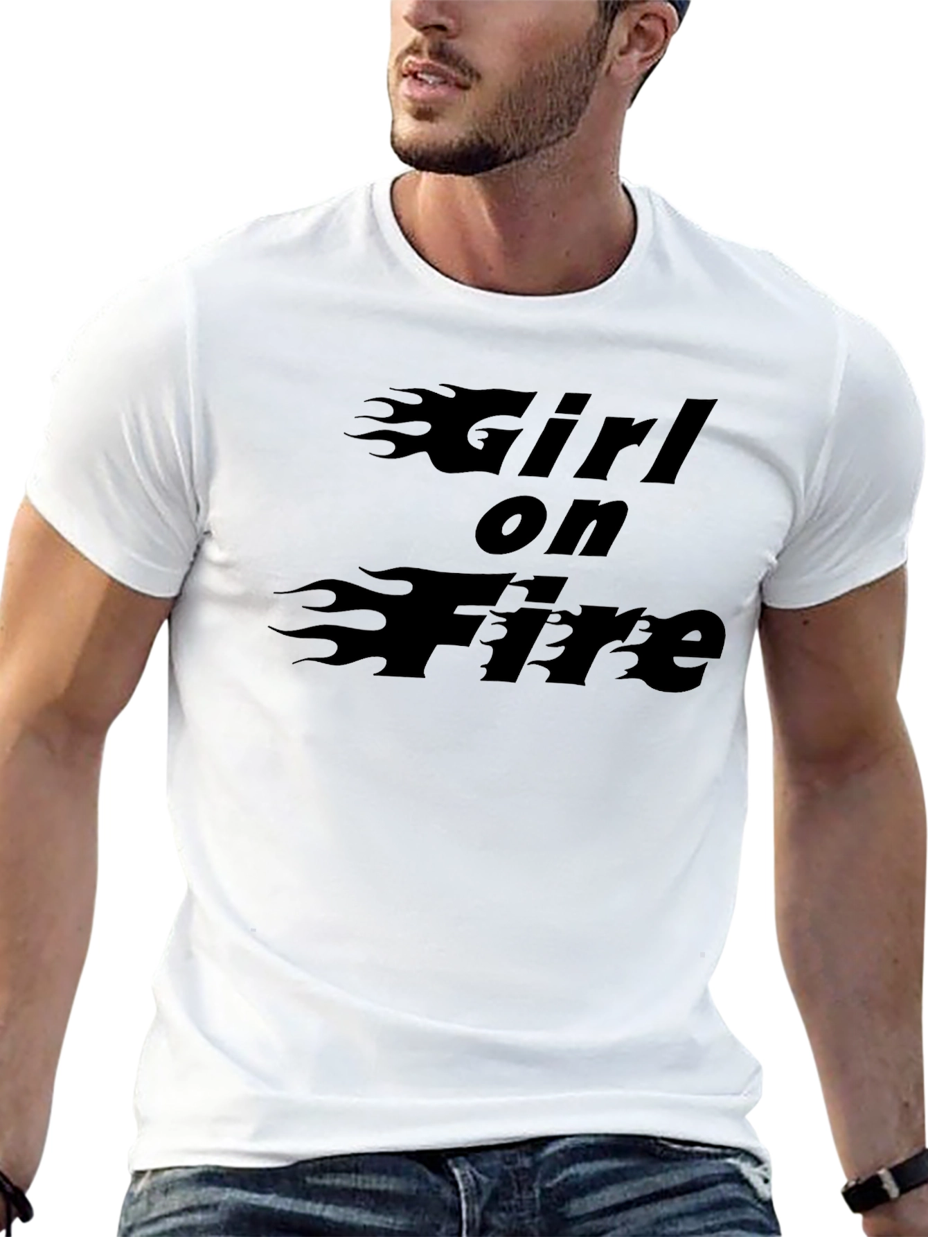 Girl on Fire Graphic Tee - Black T-Shirt
