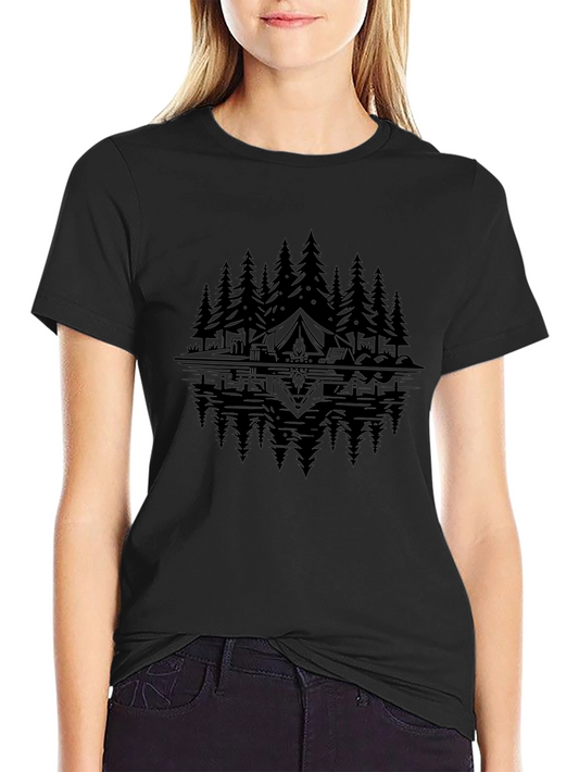 Camping Reflective Graphic T-Shirt
