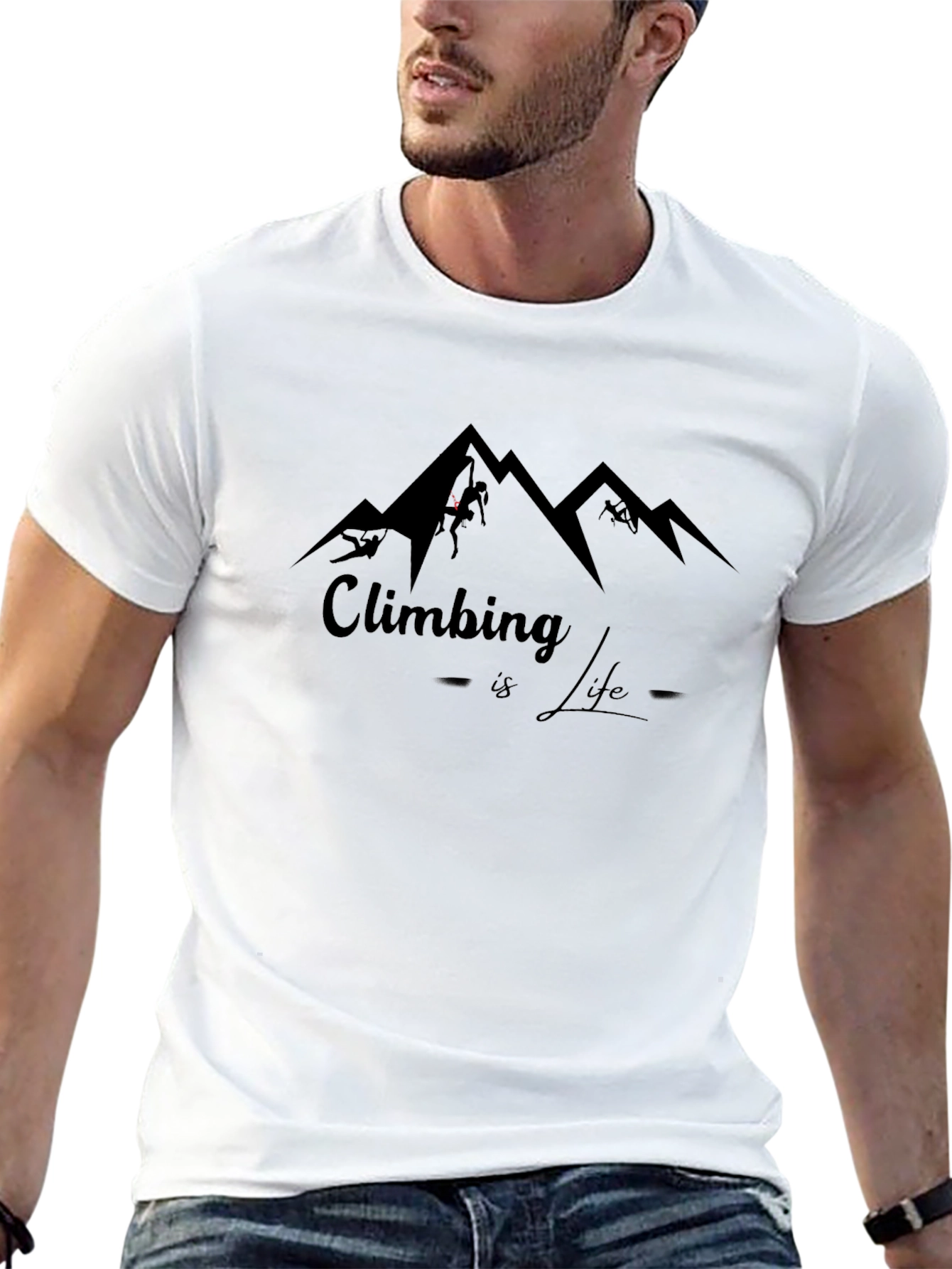 Climbing is Life Graphic Tee - Black