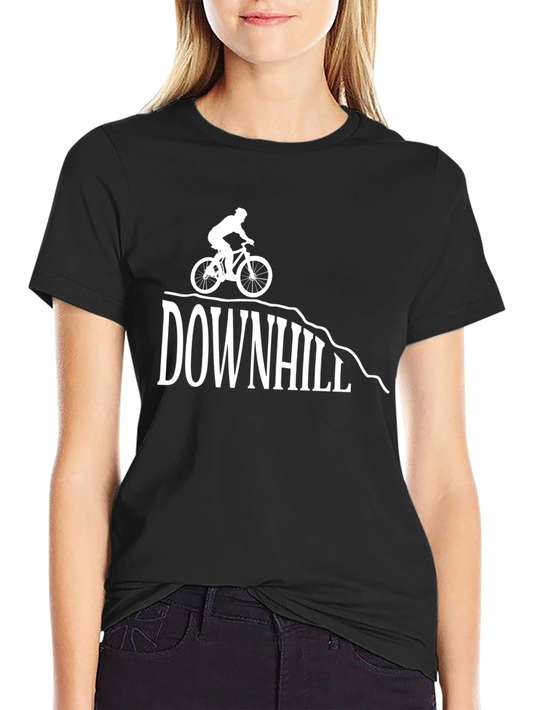 Downhill Biker Graphic Tee - Ride the Trails!