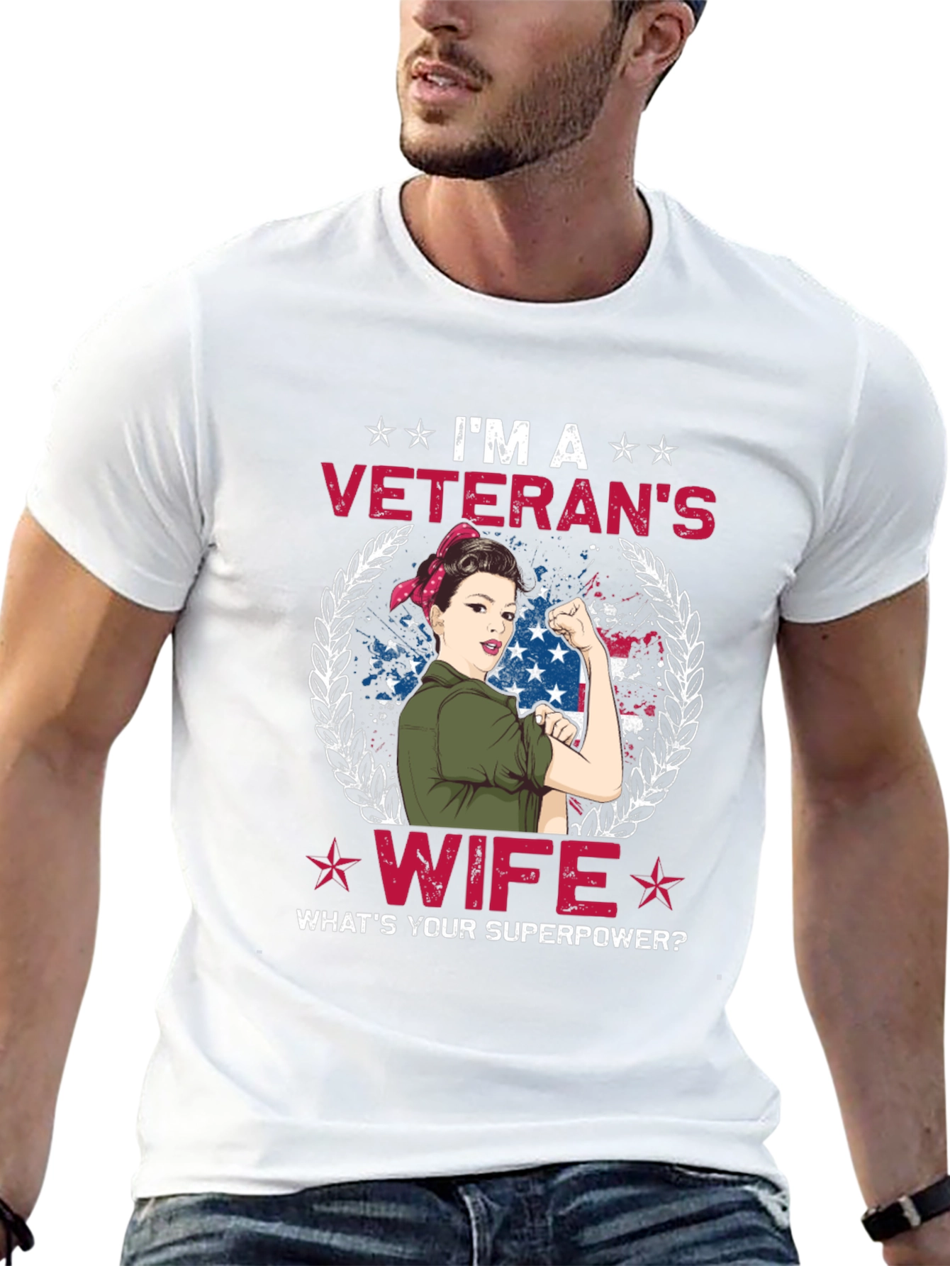 Veterans Wife T-Shirt - Superpower Tee