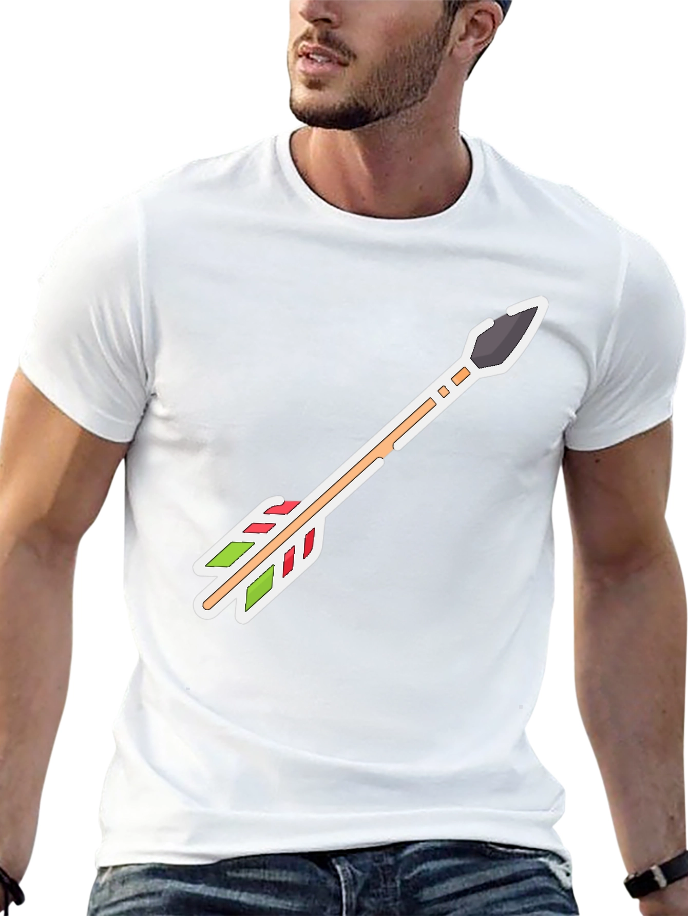 Arrow Graphic Tee - Casual Style Unique Design