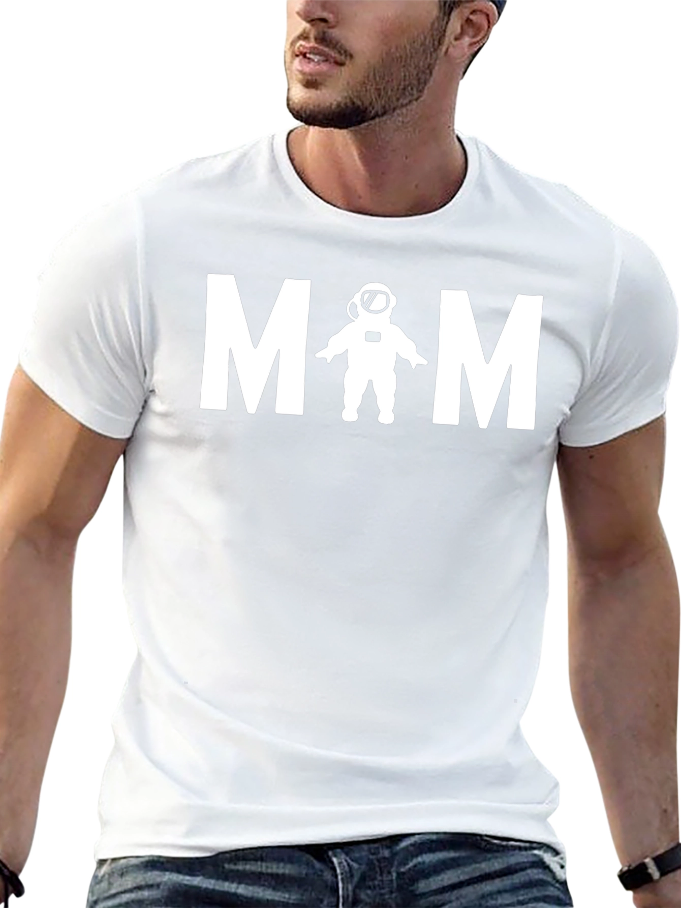 Mom Astronaut Graphic Tee - Black Unisex T-Shirt