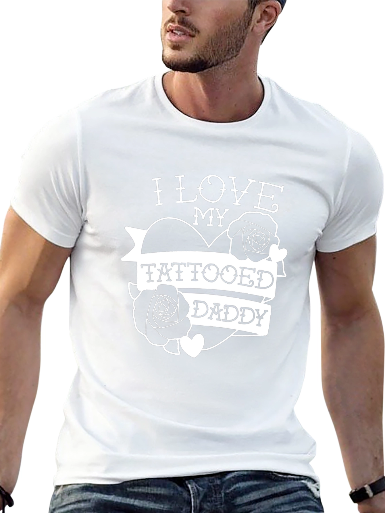 I Love My Tattooed Daddy Black T-Shirt
