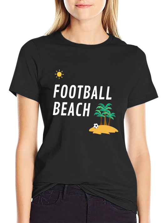 Football Beach Graphic T-Shirt