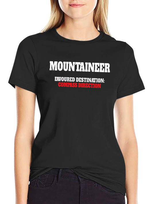 Mountaineer Compass Direction Black T-Shirt