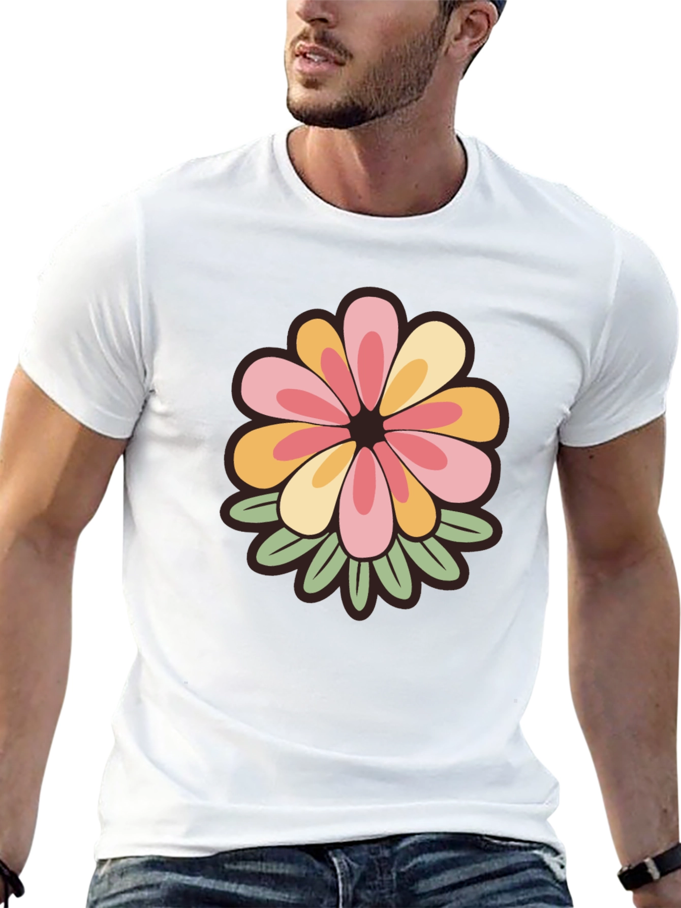 Retro Floral Tee - Stylish Comfort