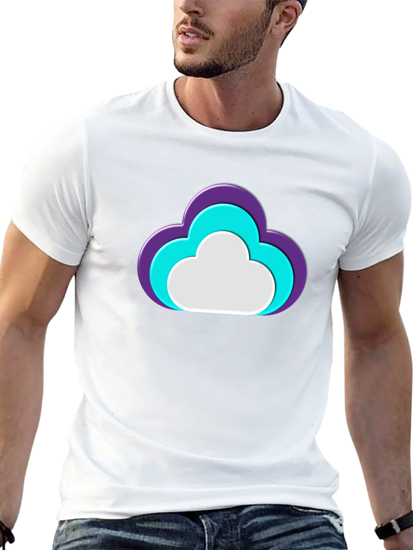 Cloud Graphic Black T-Shirt