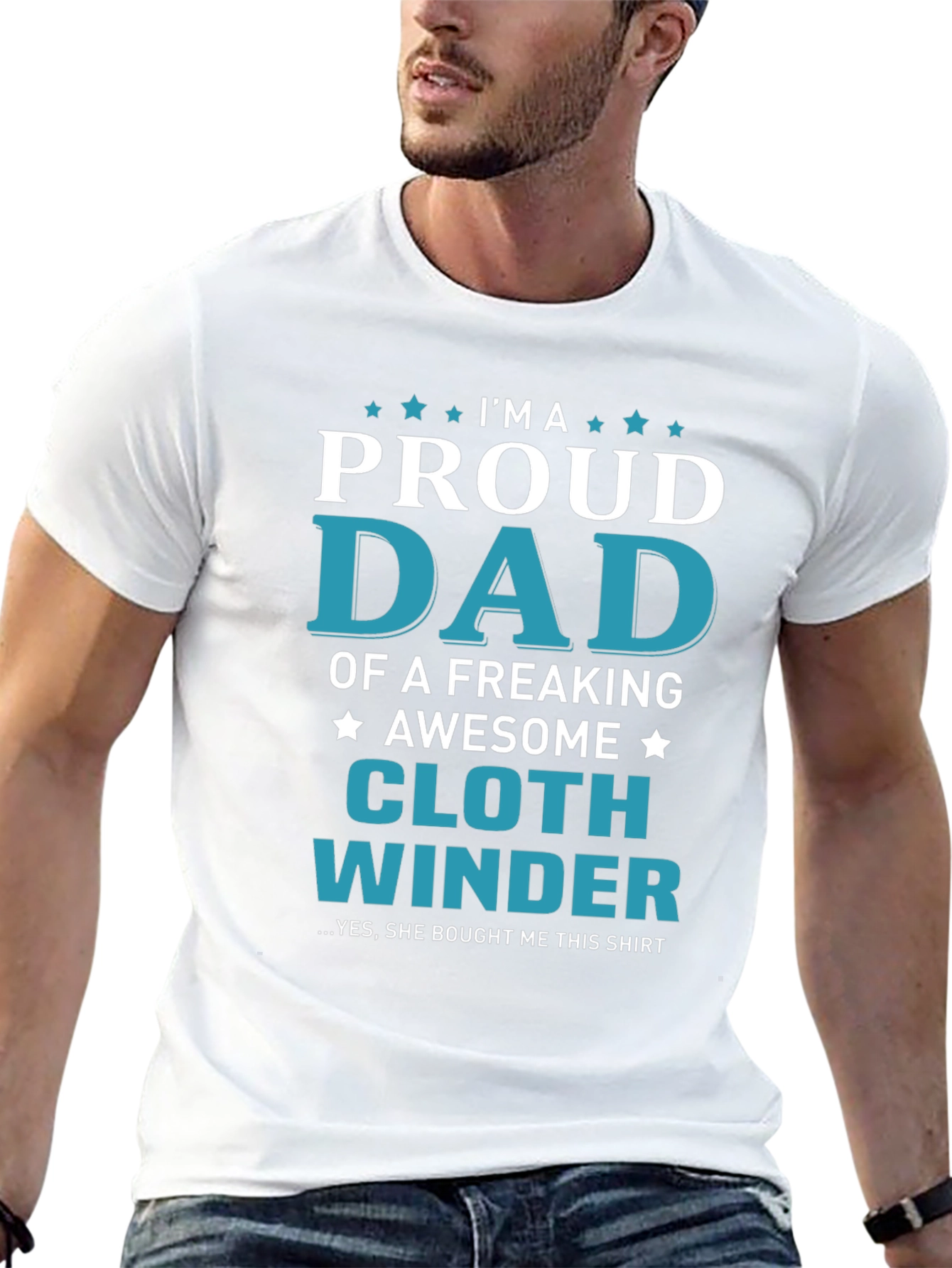 Proud Dad Cloth Winder Graphic T-Shirt