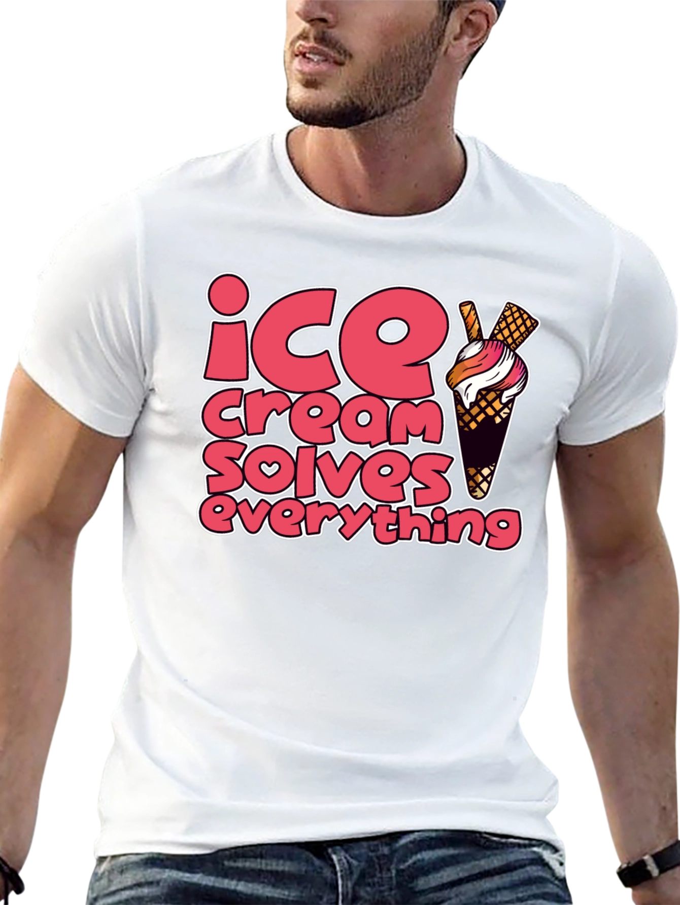 Ice Cream Solves Everything Graphic Tee