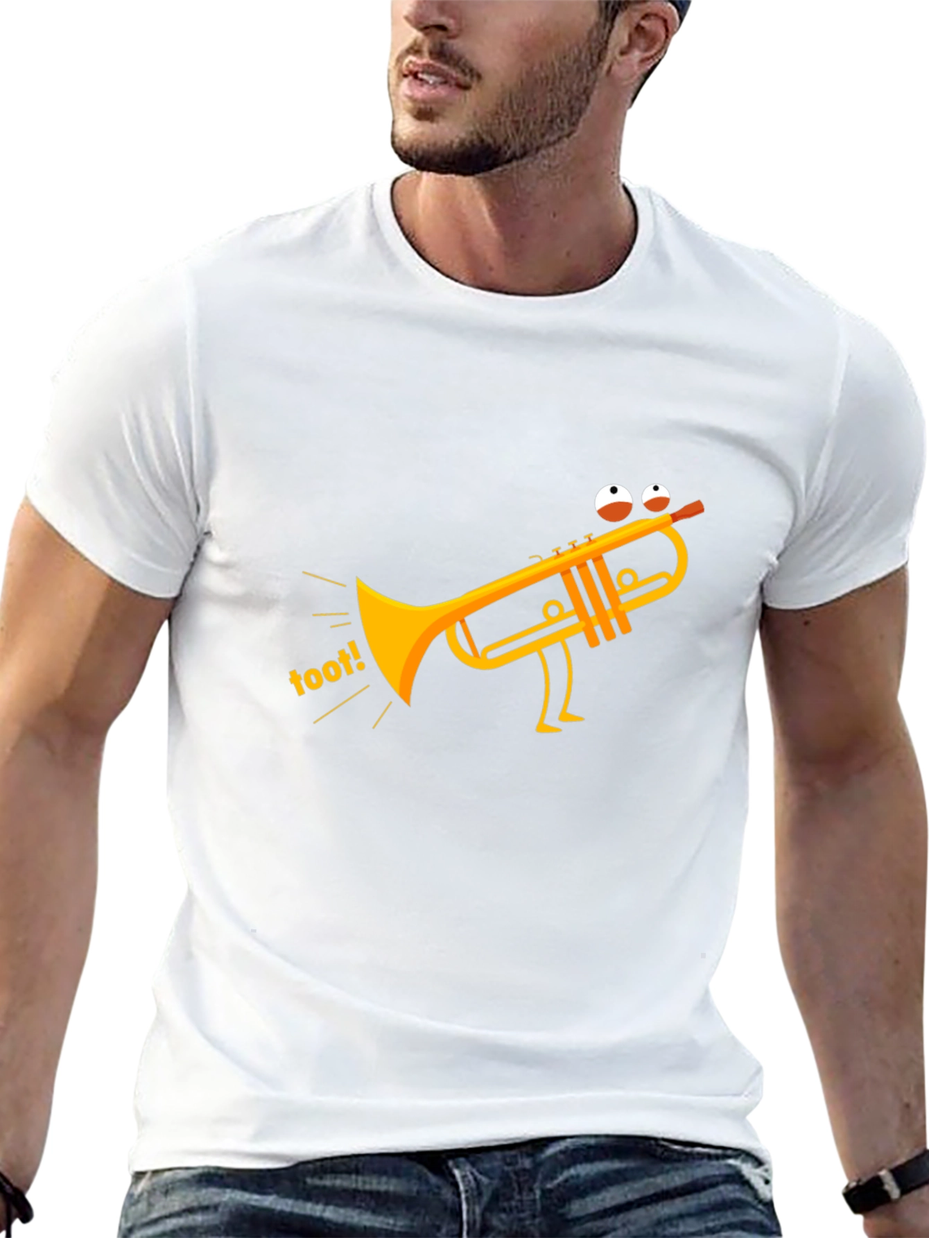 Funny Toot Trumpet Black T-Shirt