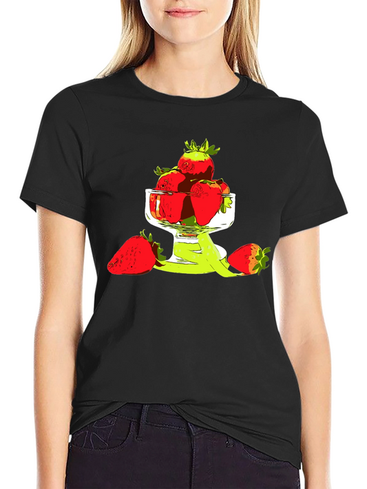 Strawberry Bowl Graphic T-Shirt