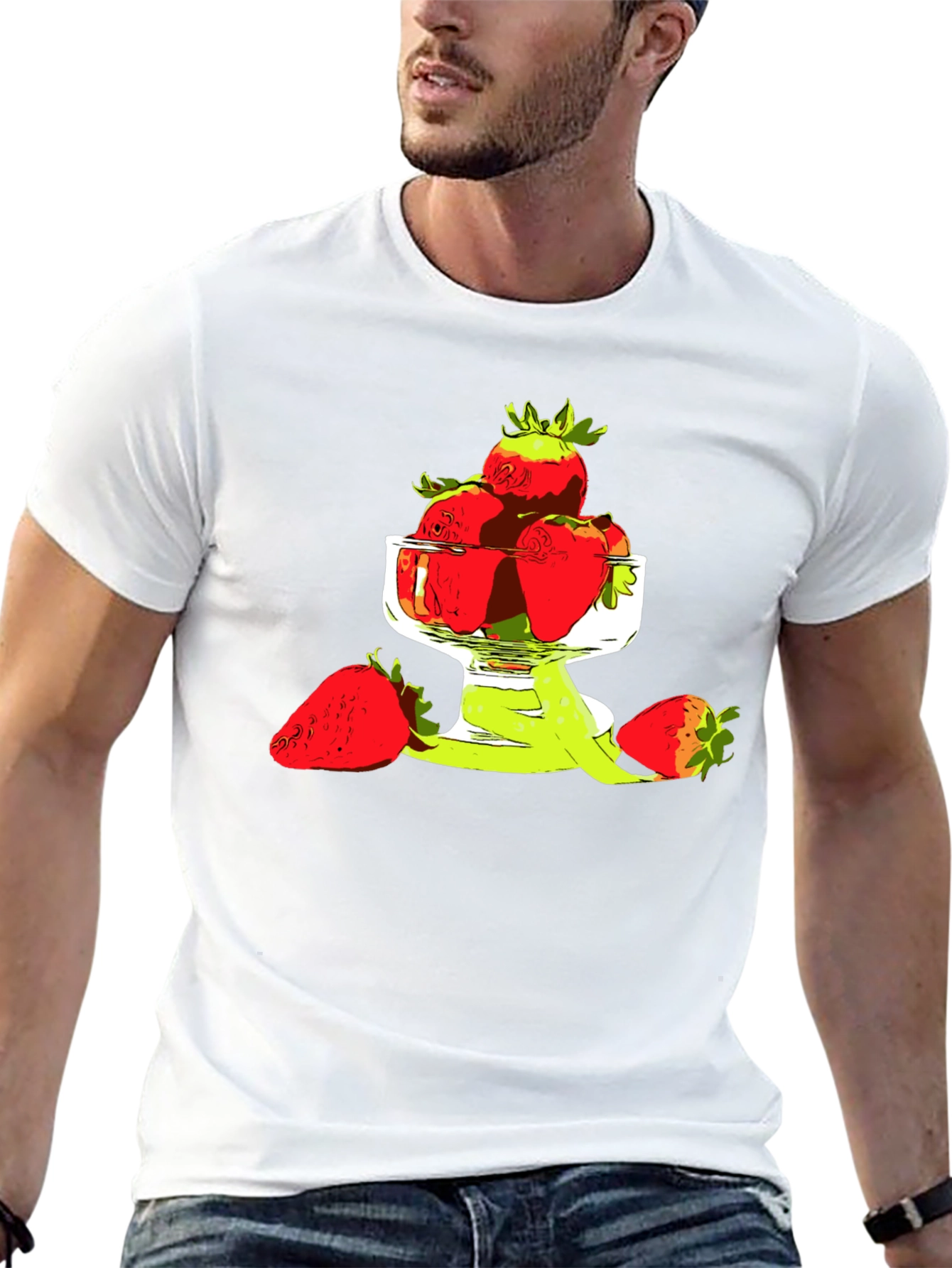 Strawberry Bowl Graphic T-Shirt