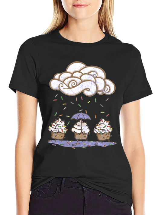 Cupcake Rain Funny Graphic Tee
