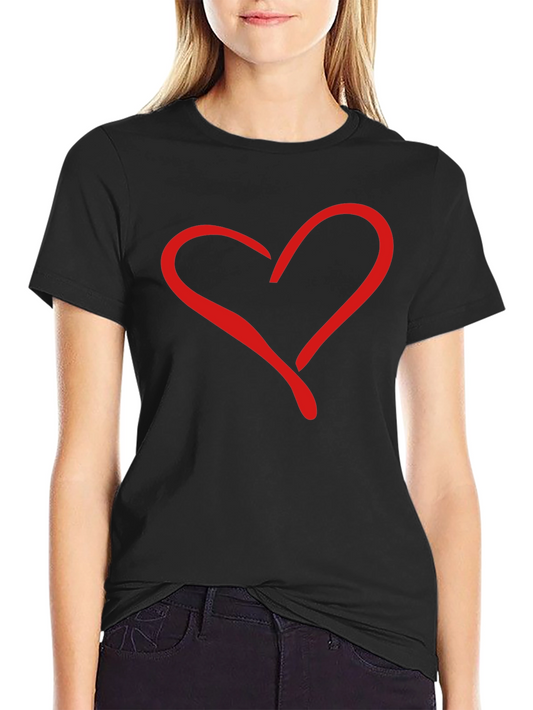 Heart Graphic Black T-Shirt