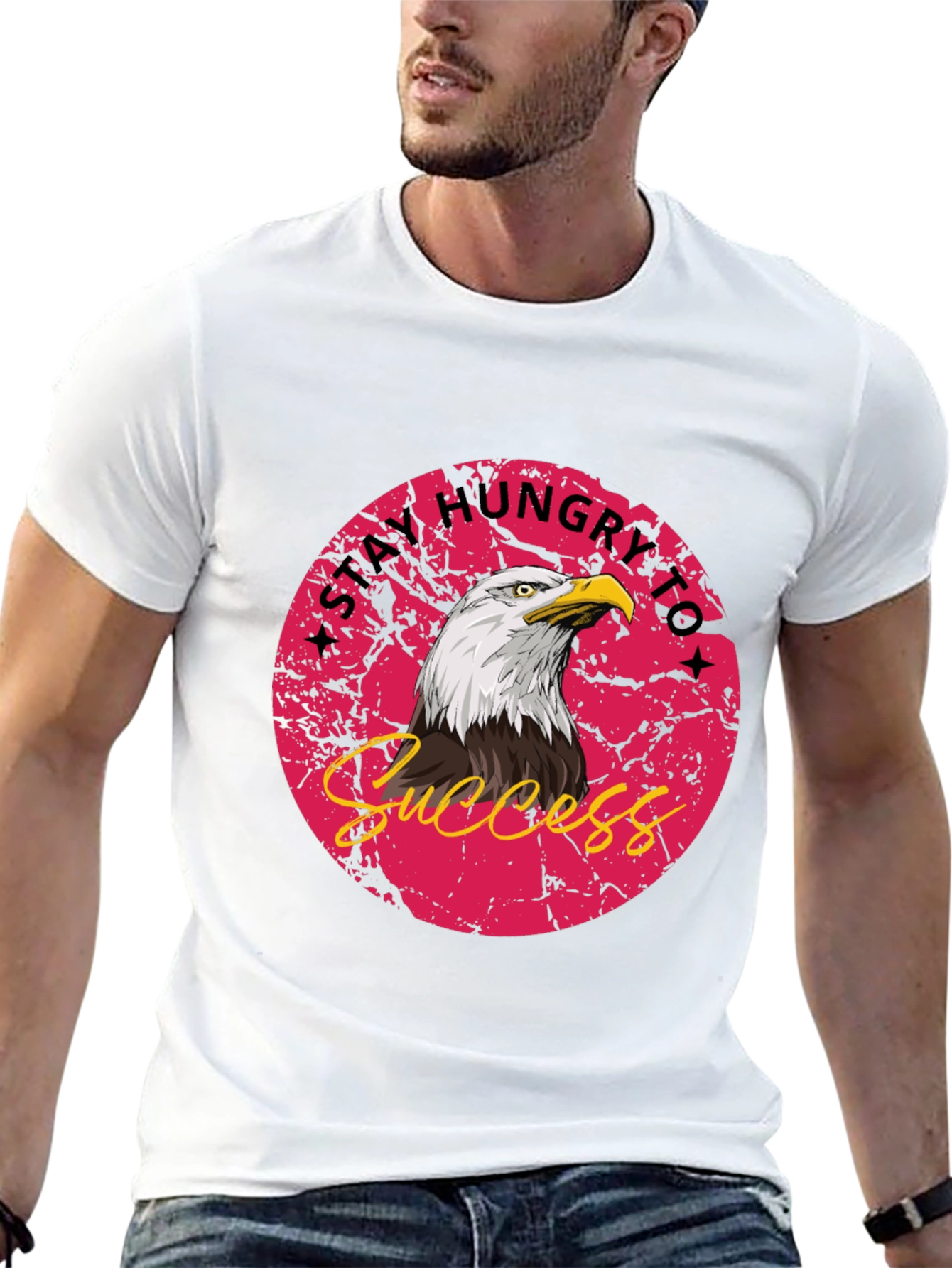 Stay Hungry Eagle Graphic Tee