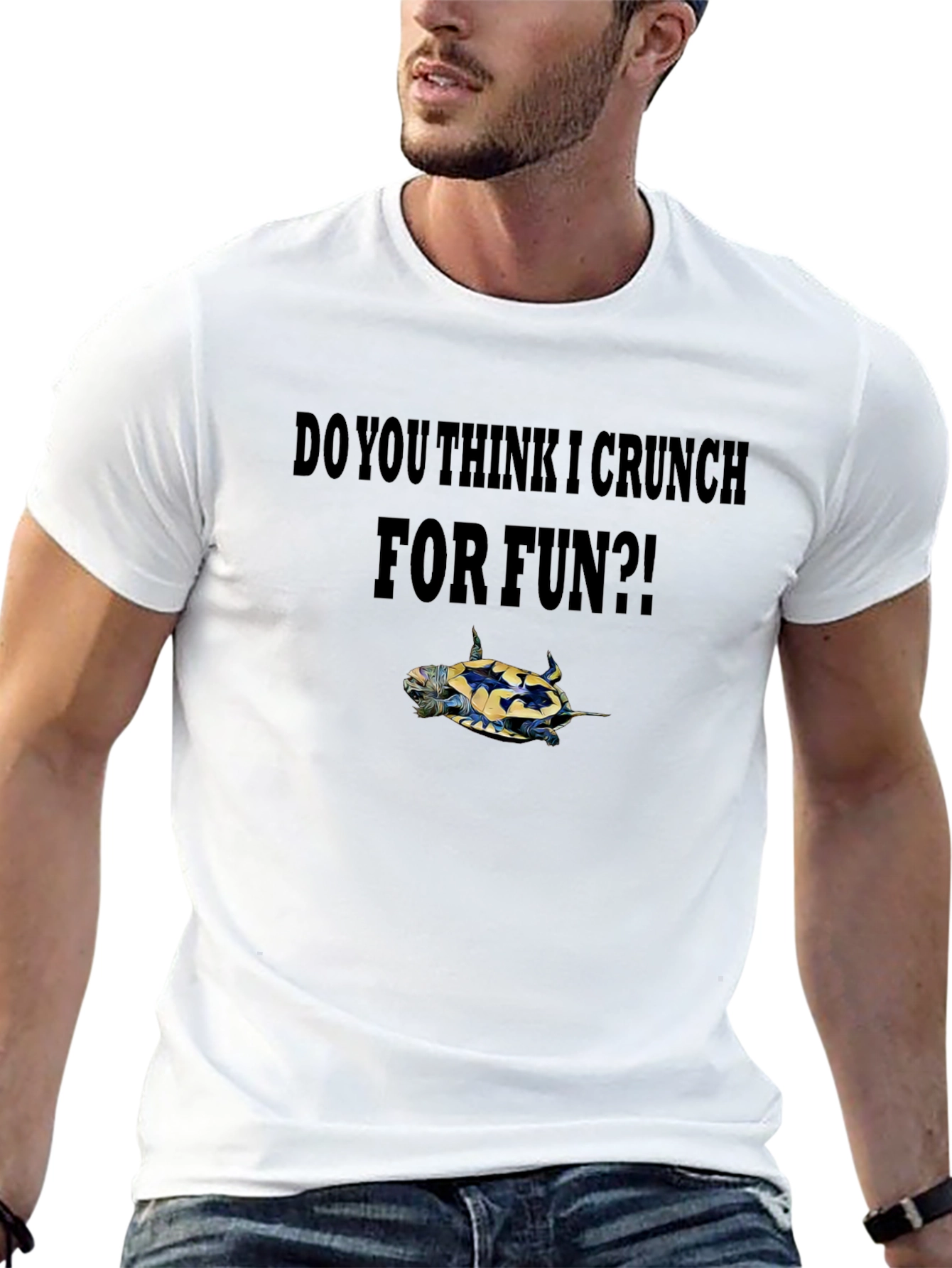 Crunch Turtle Graphic Tee - Fun Novelty Shirt