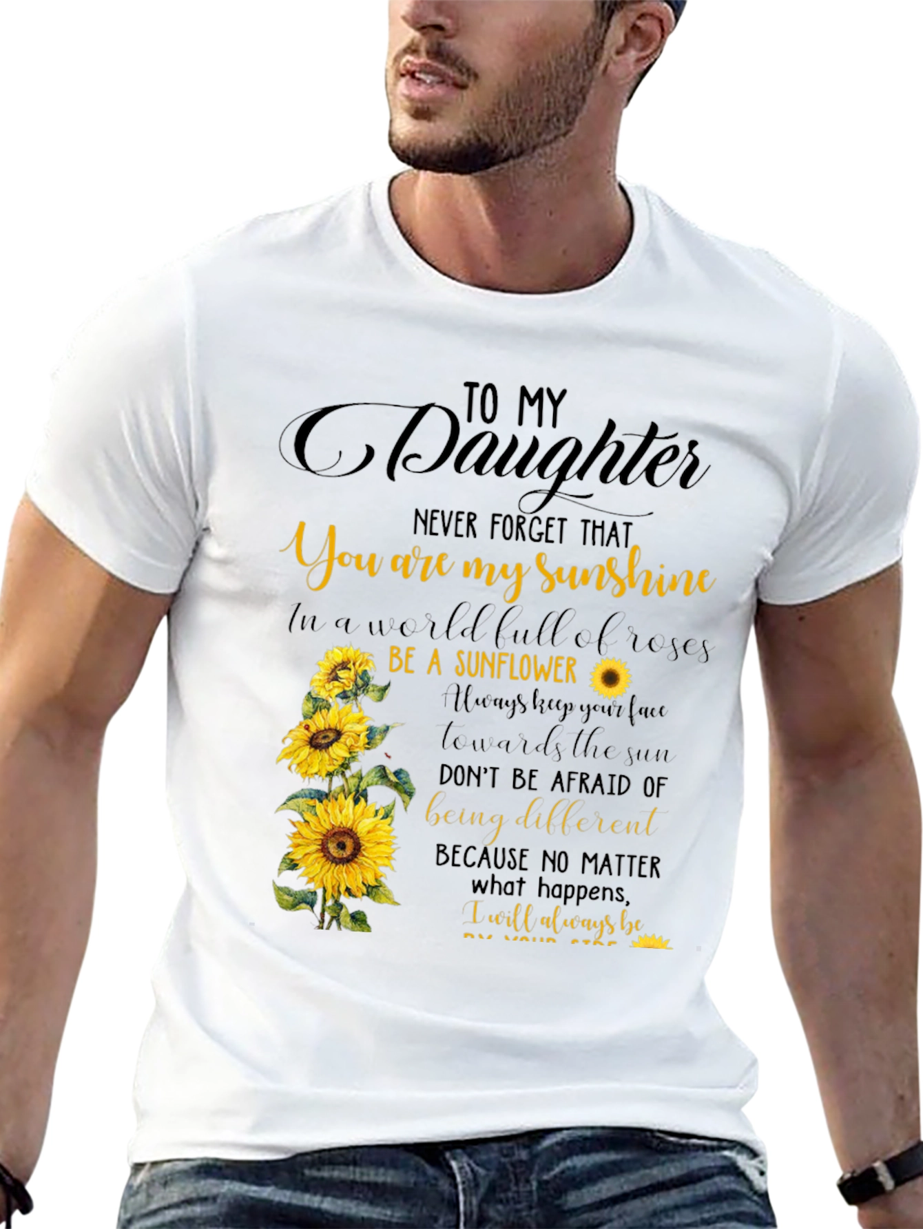 To My Daughter Sunflower Graphic Tee
