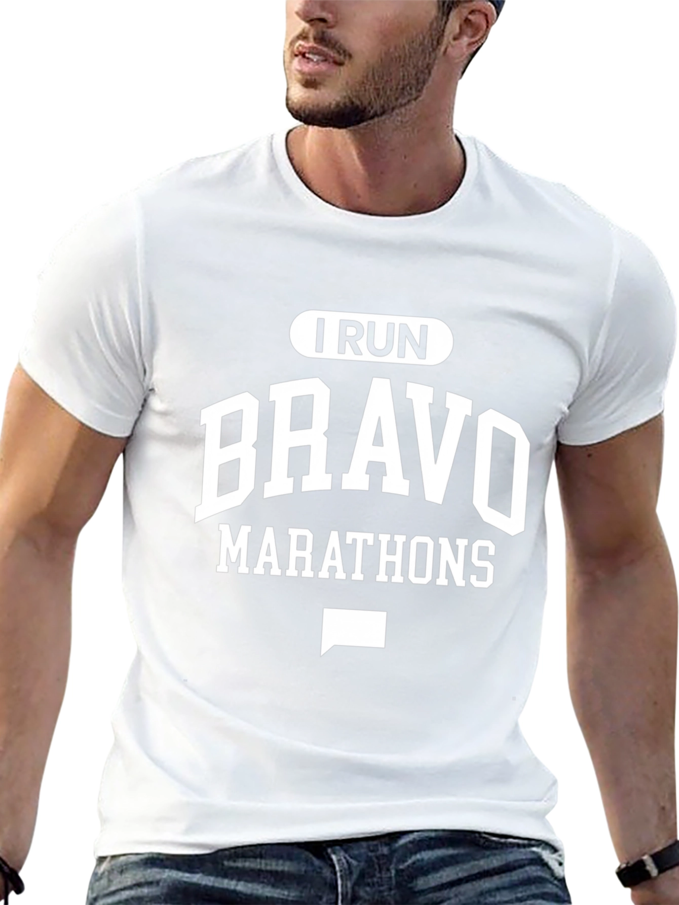 I Run Bravo Marathons Graphic T-Shirt