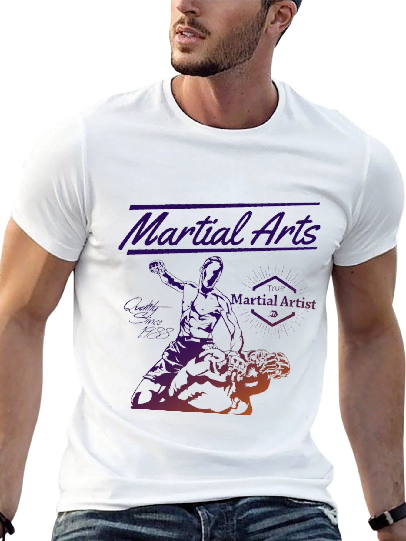 Martial Arts Graphic Tee - Black