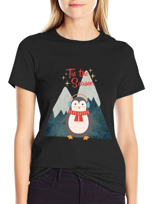 Festive Penguin T-Shirt - Tis the Season Style
