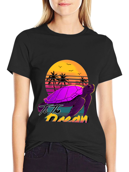 Retro Turtle Sunset T-Shirt