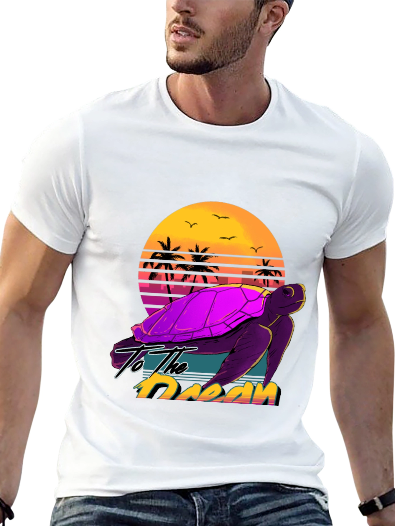 Retro Turtle Sunset T-Shirt