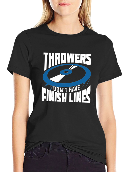 Throwers Dont Have Finish Lines Black T-Shirt