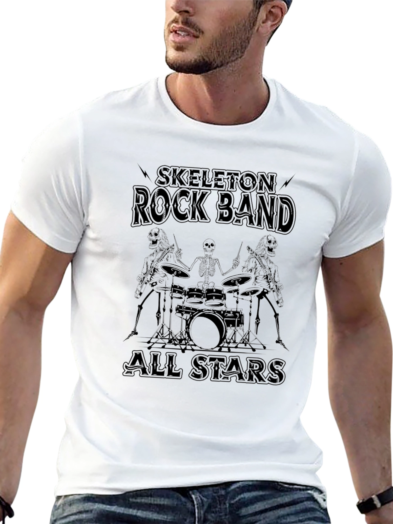 Skeleton Rock Band All Stars T-Shirt