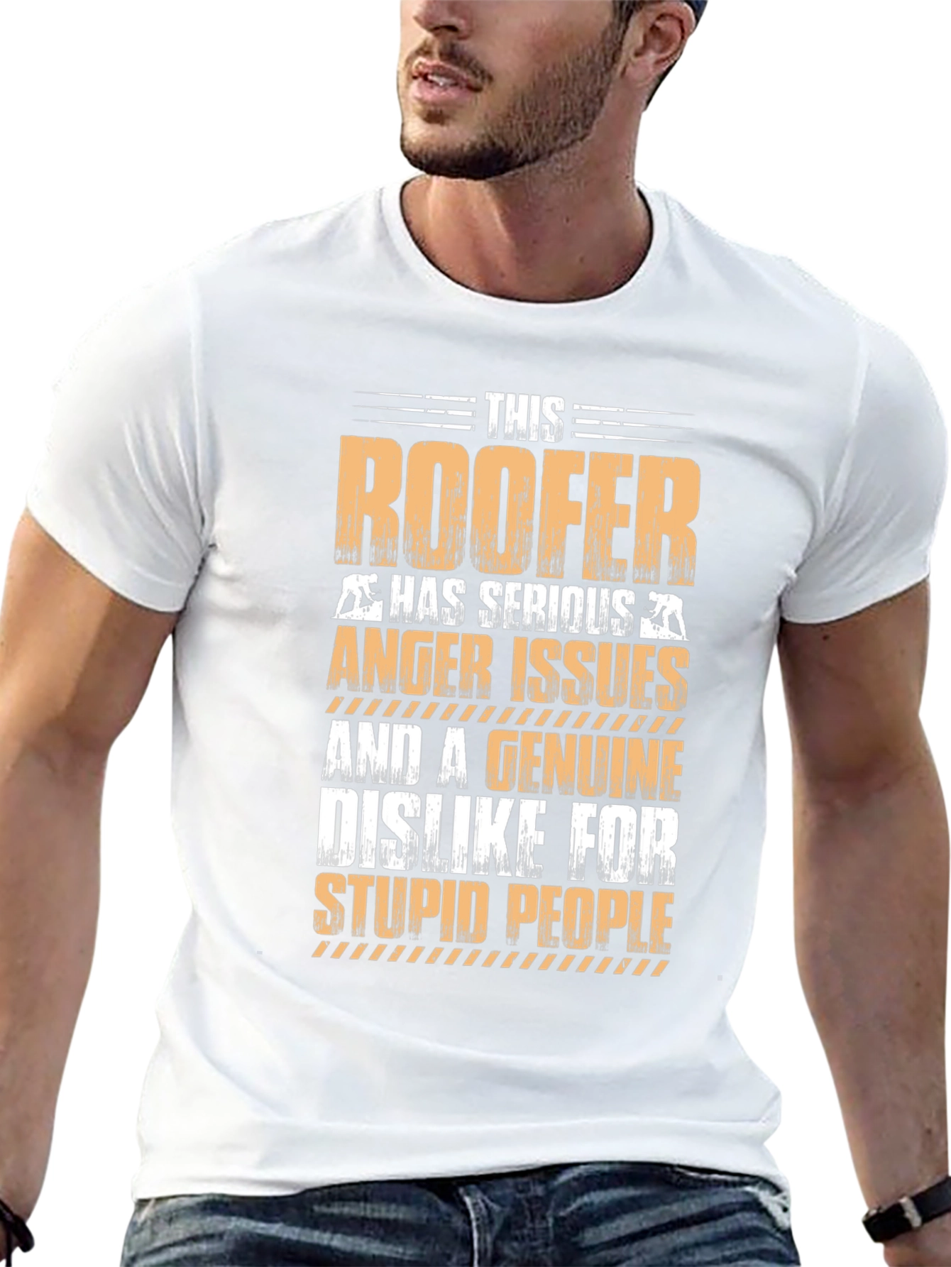 Roofer Anger Issues Graphic T-Shirt
