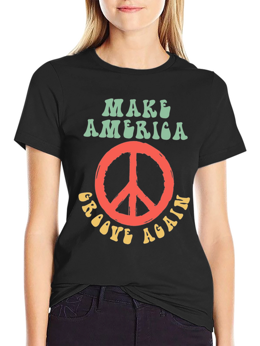 Groovy Peace Sign T-Shirt - Make America Groove Again