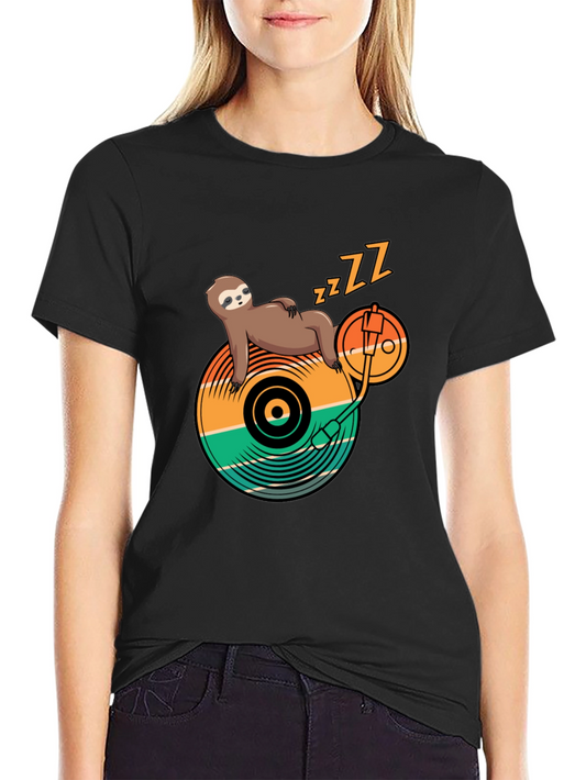 Sloth DJ T-Shirt - Lazy Beats Tee