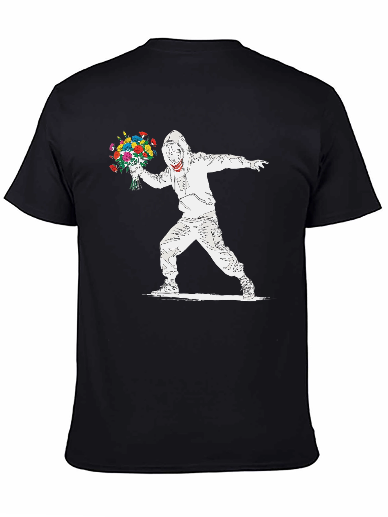 Banksy Flower Bomber T-Shirt - Street Art Graphic Tee