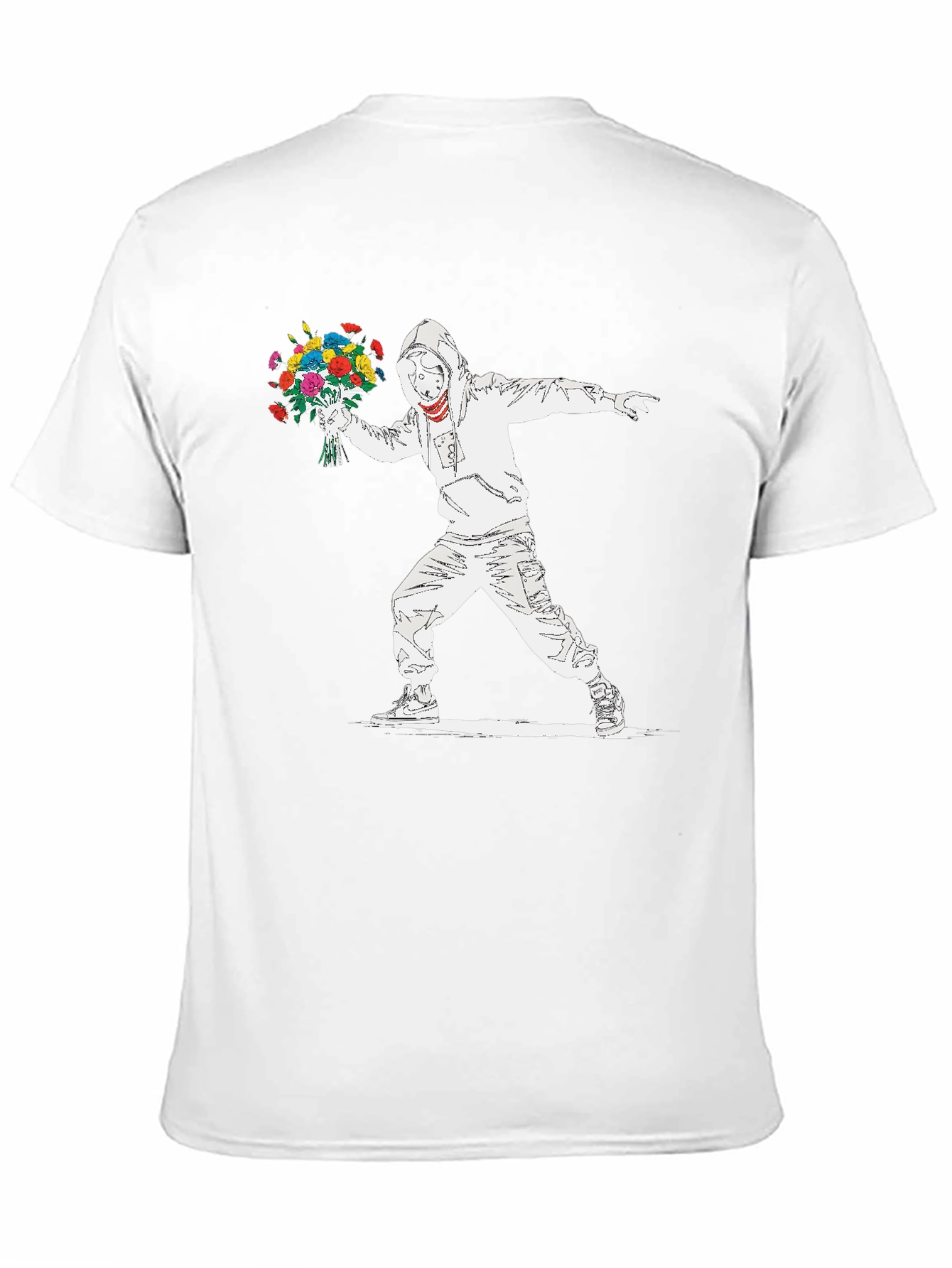 Banksy Flower Bomber T-Shirt - Street Art Graphic Tee