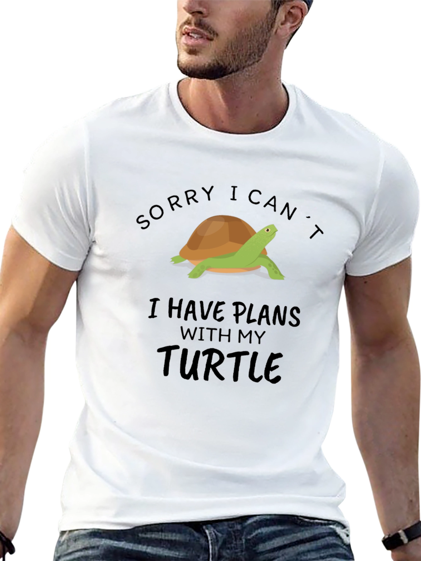 Turtle Plans Graphic Tee - Black Cotton T-Shirt