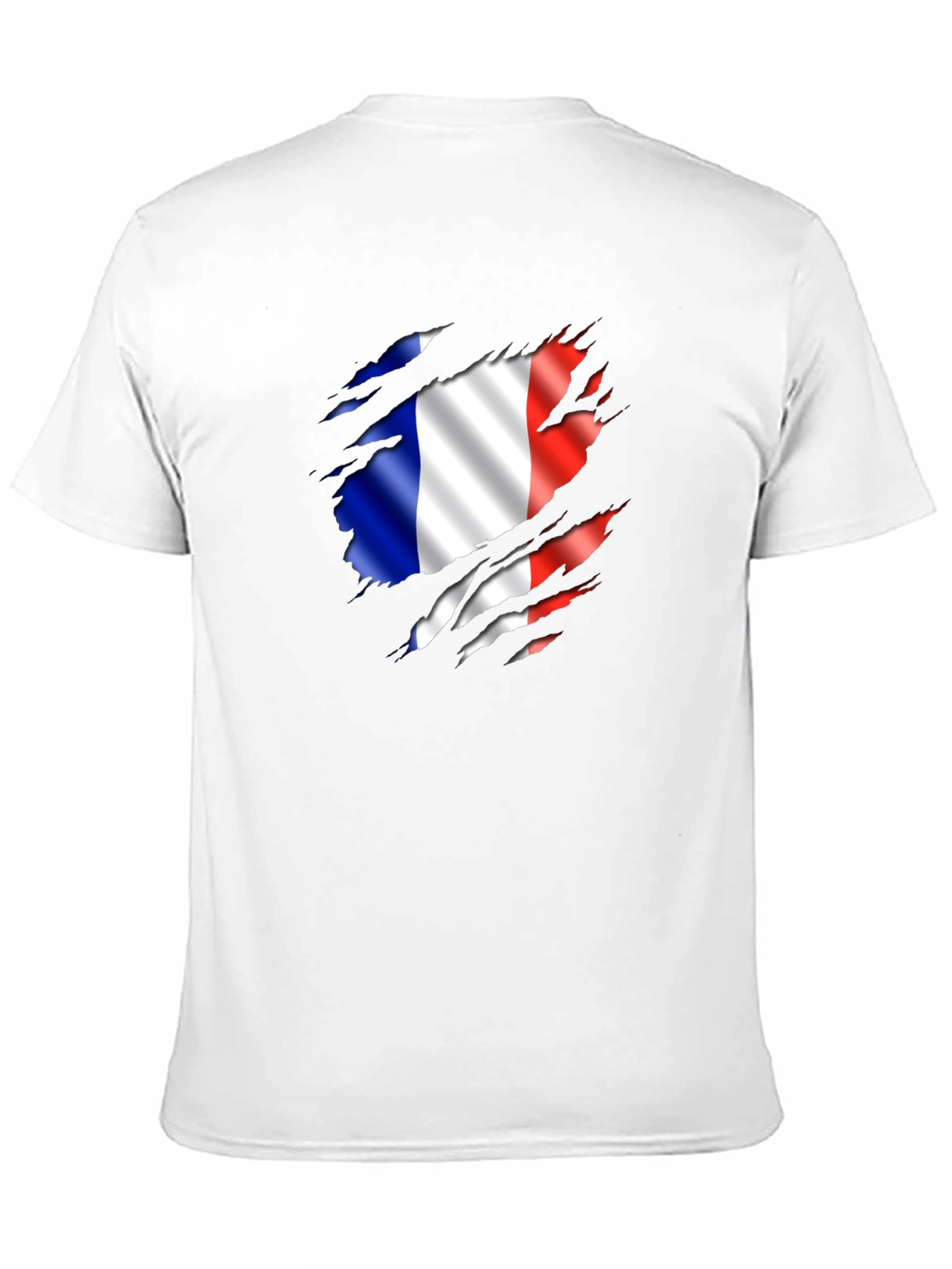 French Flag Ripped T-Shirt - France Pride Tee