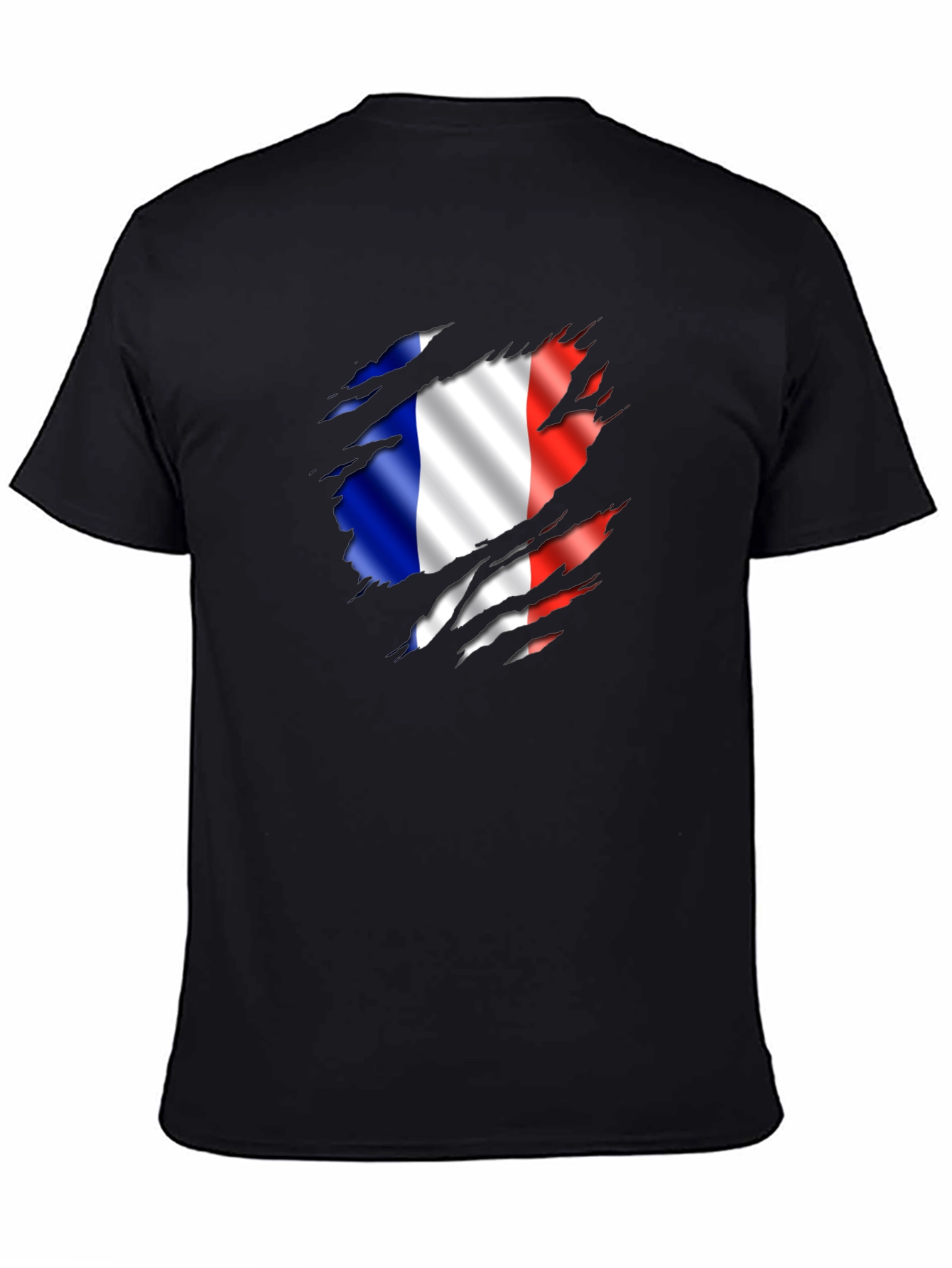 French Flag Ripped T-Shirt - France Pride Tee