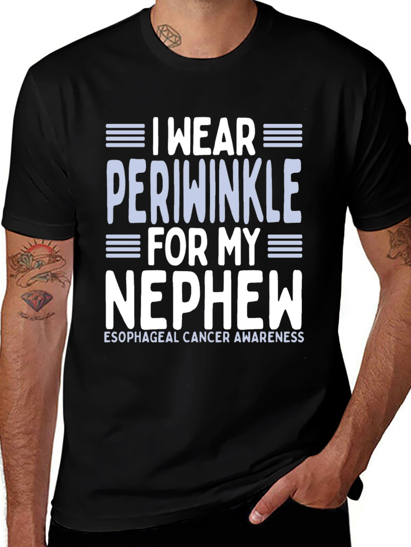 I Wear Periwinkle Esophageal Cancer Awareness T-Shirt