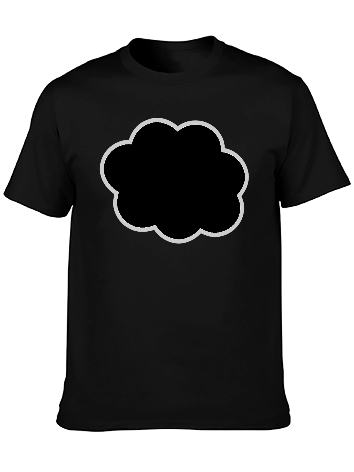 Cloud Graphic Black T-Shirt - Stylish & Comfortable